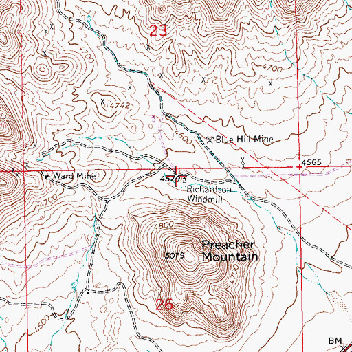 Topographic Map of Richardson Windmill, NM