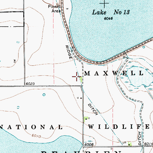 Topographic Map of Ridge Ditch, NM