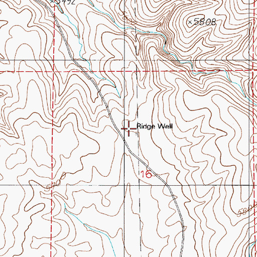 Topographic Map of Ridge Well, NM