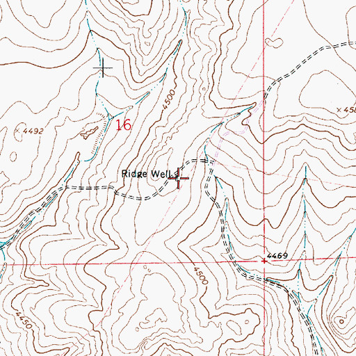 Topographic Map of Ridge Well, NM