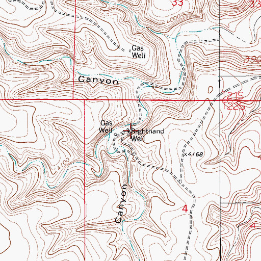 Topographic Map of Righthand Well, NM