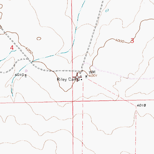 Topographic Map of Riley Camp, NM