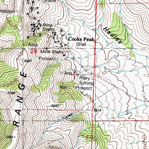 Topographic Map of Riley Spring, NM
