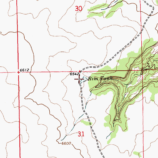 Topographic Map of Rim Tank, NM