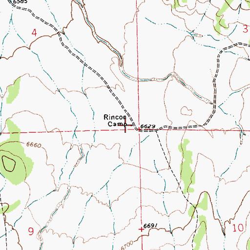 Topographic Map of Rincon Camp, NM