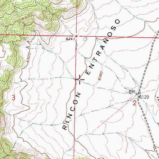 Topographic Map of Rincon Entranoso, NM