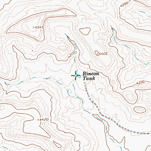 Topographic Map of Rincon Tank, NM