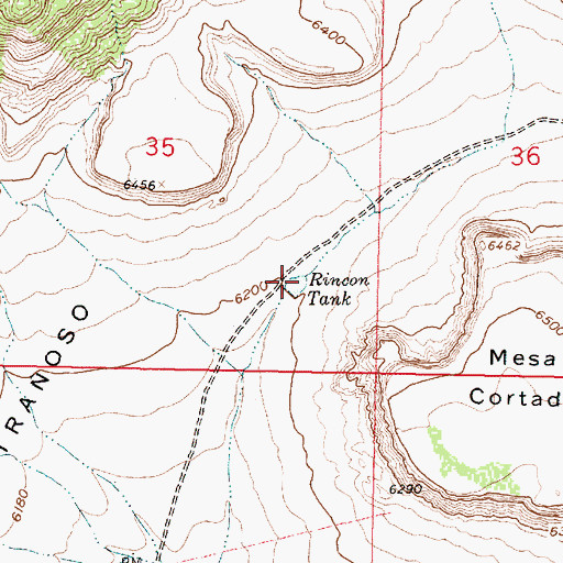Topographic Map of Rincon Tank, NM