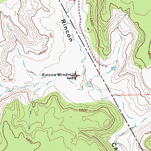 Topographic Map of Rincon Windmill, NM