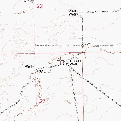 Topographic Map of Rippee Well, NM