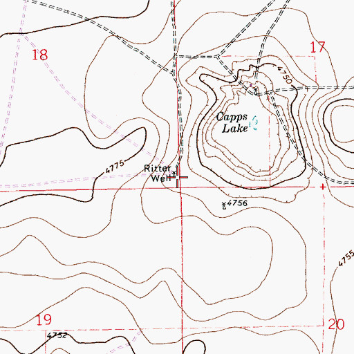 Topographic Map of Ritter Well, NM