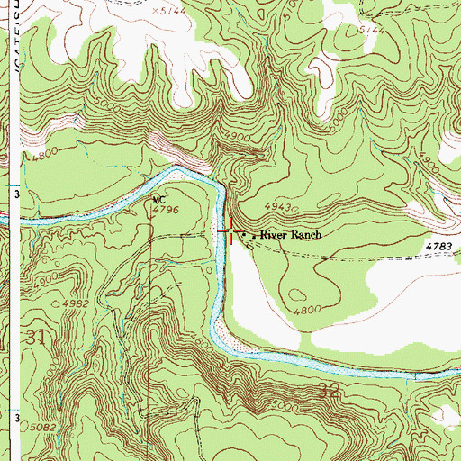 Topographic Map of River Ranch, NM