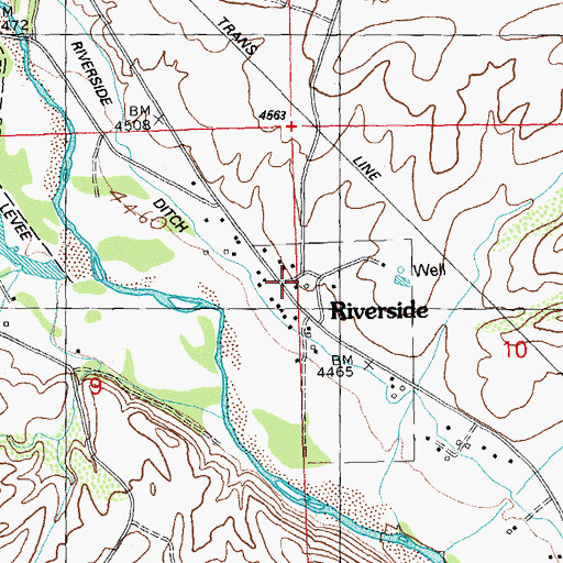 Topographic Map of Riverside, NM