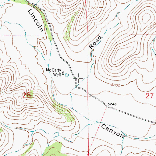 Topographic Map of Road Canyon, NM
