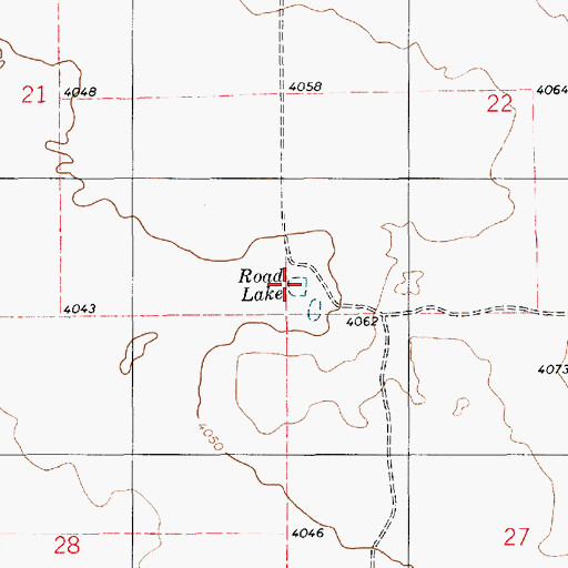 Topographic Map of Road Lake, NM
