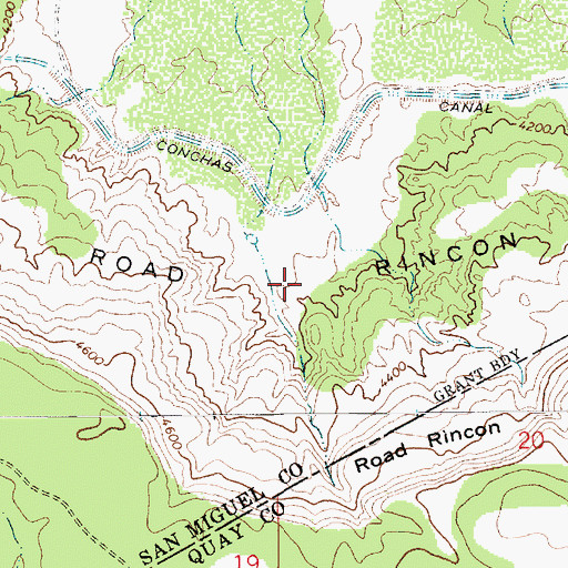 Topographic Map of Road Rincon, NM