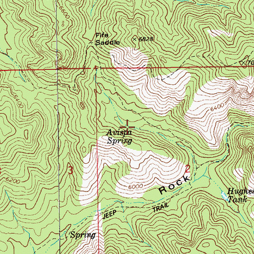 Topographic Map of Avispa Spring, AZ