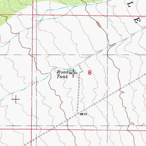 Topographic Map of Road Tank, NM