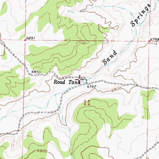 Topographic Map of Road Tank, NM