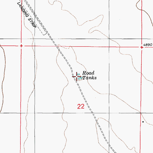 Topographic Map of Road Tanks, NM