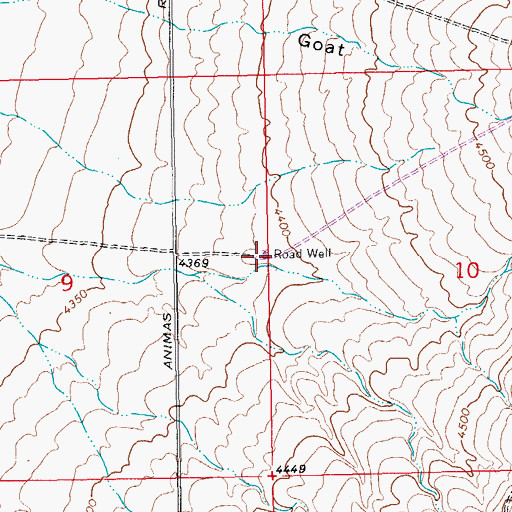Topographic Map of Road Well, NM