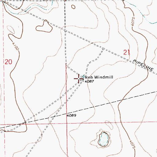 Topographic Map of Rob Windmill, NM