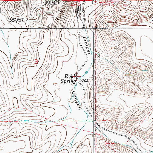 Topographic Map of Robb Spring, NM