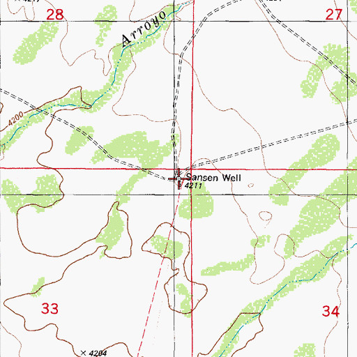 Topographic Map of Robinson Well, NM