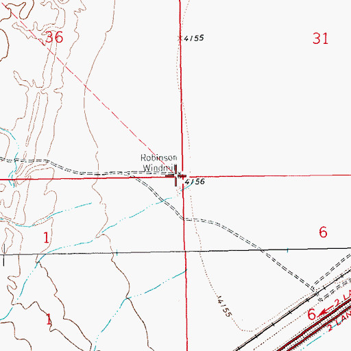 Topographic Map of Robinson Windmill, NM