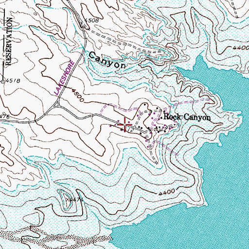 Topographic Map of Rock Canyon, NM