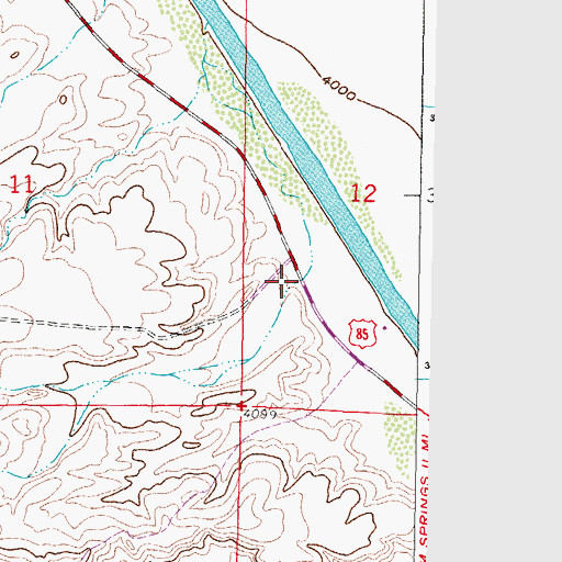 Topographic Map of Rock Canyon, NM