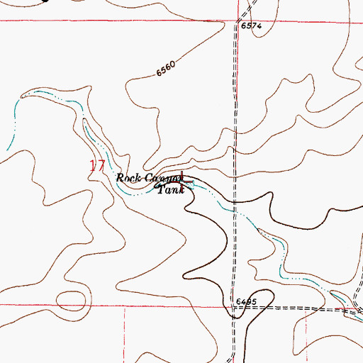 Topographic Map of Rock Canyon Tank, NM