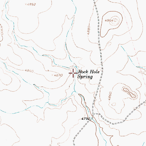 Topographic Map of Rock Hole Spring, NM