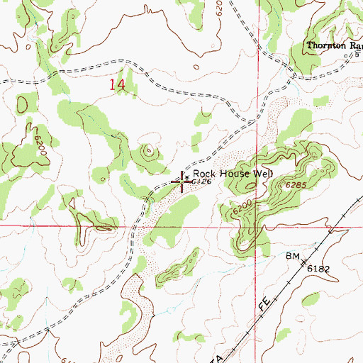 Topographic Map of Rock House Well, NM