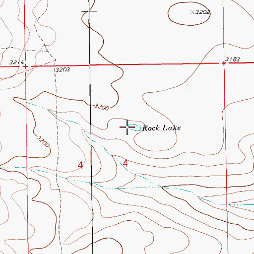 Topographic Map of Rock Lake, NM