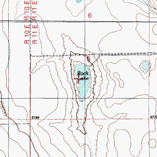 Topographic Map of Rock Lake, NM