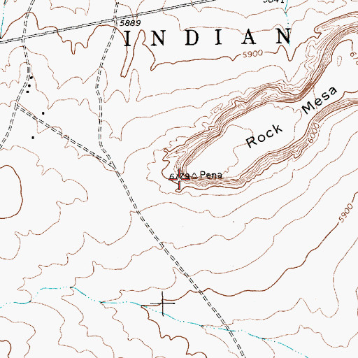 Topographic Map of Rock Mesa, NM