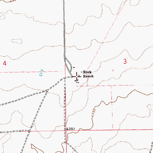 Topographic Map of Rock Ranch, NM