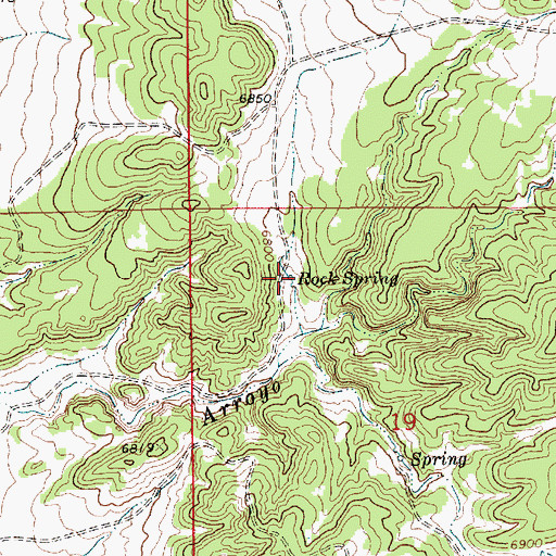 Topographic Map of Rock Spring, NM