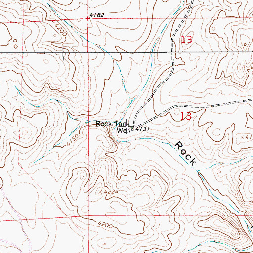 Topographic Map of Rock Tank Well, NM