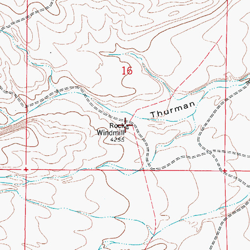 Topographic Map of Rock Windmill, NM