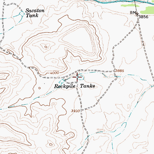 Topographic Map of Rockpile Tanks, NM
