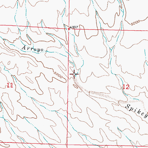 Topographic Map of Rocky Arroyo, NM