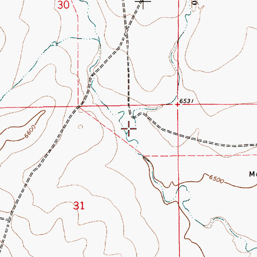 Topographic Map of Rocky Arroyo, NM