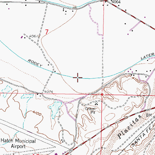 Topographic Map of Rodey Lateral, NM