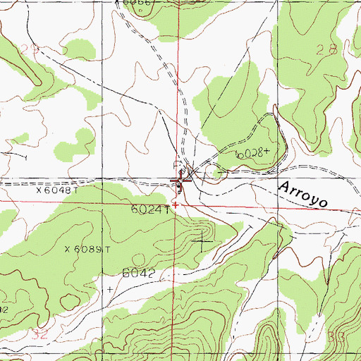 Topographic Map of Romero Ranch, NM