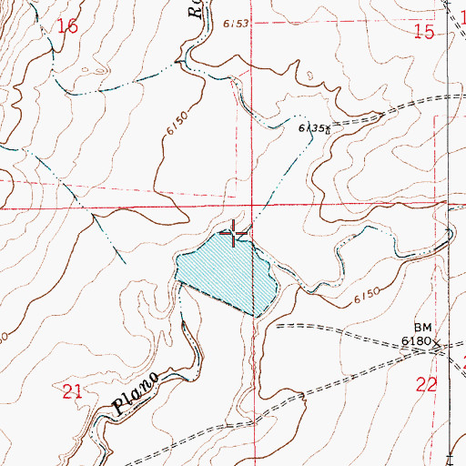 Topographic Map of Rondeau Creek, NM
