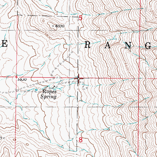 Topographic Map of Ropes Spring, NM