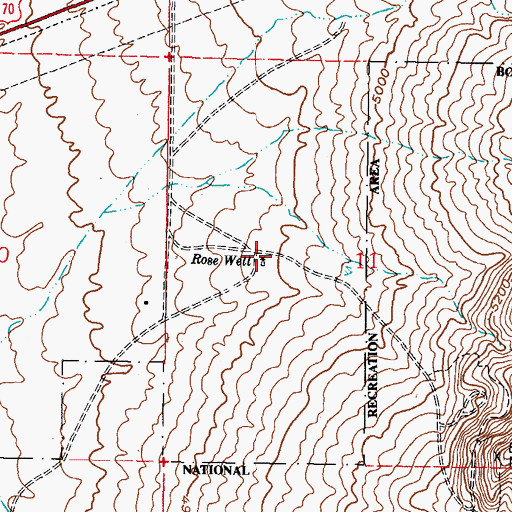 Topographic Map of Rose Well, NM