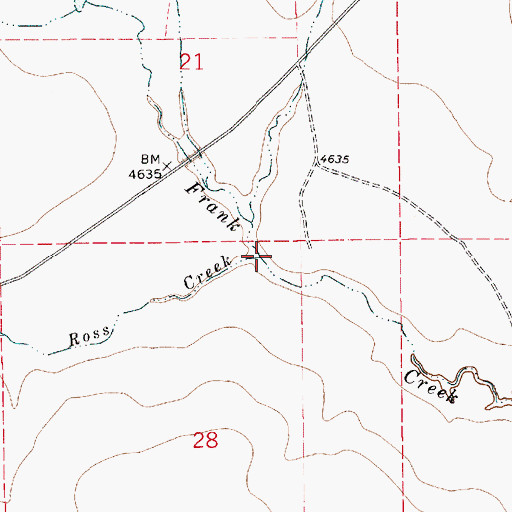 Topographic Map of Ross Creek, NM